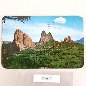 Garden of the Gods Vista Pikes Peak Colorado 1950s Postcard Rocky Mountains